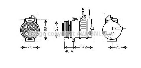 20D4450A Eaclima Compressor de aparelho de ar condicionado