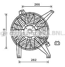 Compre MR360801 Mitsubishi Difusor do radiador de aparelho de ar condicionado, montado com roda de aletas e o motor