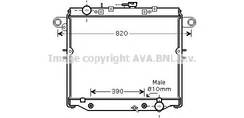 Radiador de esfriamento de motor 1640066121 Toyota