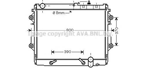 Radiador de esfriamento de motor 1640051050 Toyota