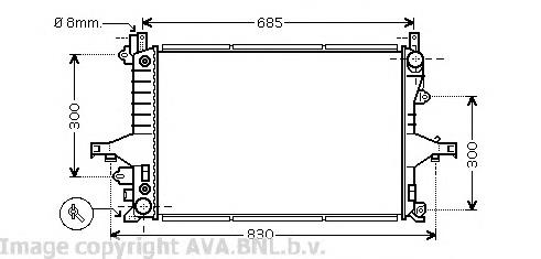Radiador de esfriamento de motor Volvo 30645152
