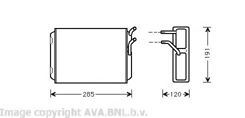 Radiador de forno (de aquecedor) Volvo 1307236