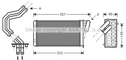 Radiador de forno (de aquecedor) 7701042517 Renault (RVI)
