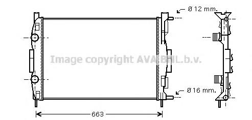 Radiador de esfriamento de motor 8200357536A Renault (RVI)