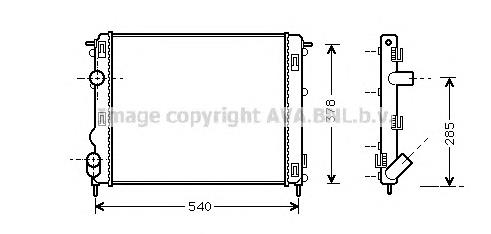Radiador de esfriamento de motor DRM23015 NPS