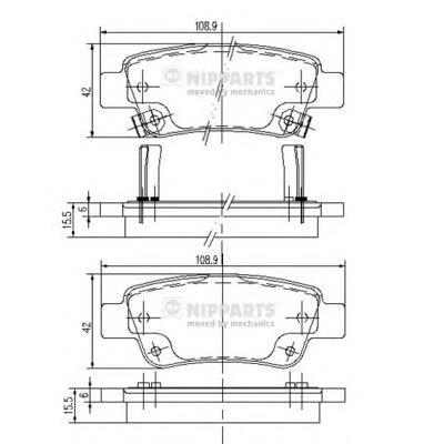 Sapatas do freio traseiras de disco Honda 43022SWWG01