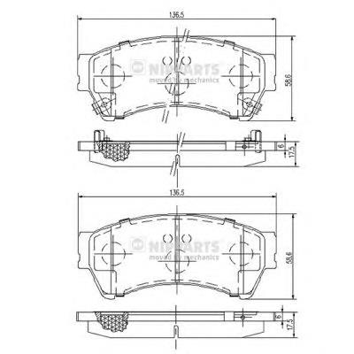 Sapatas do freio dianteiras de disco Mazda GPYB3328ZF preço, a partir de 14,07 USD