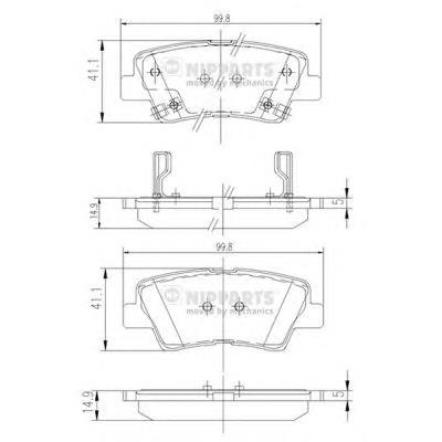 Compre 583022HA50 Hyundai/Kia Sapatas do freio traseiras de disco