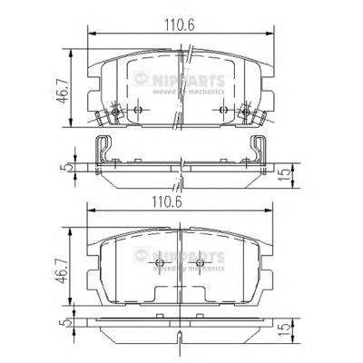 Compre 58302H1A00 Hyundai/Kia Sapatas do freio traseiras de disco