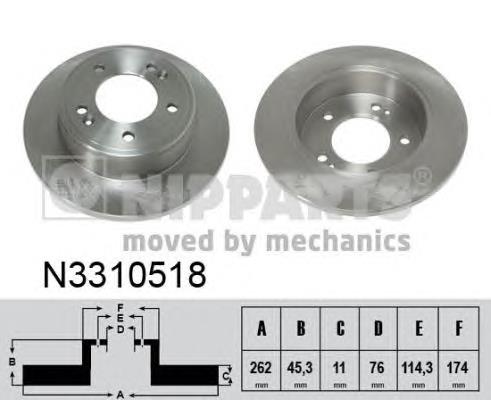 Compre DPH12 Japan Parts Disco do freio traseiro