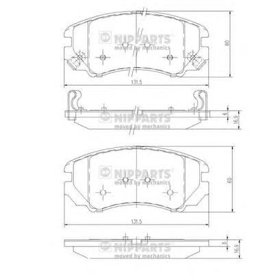 581012CA00 Hyundai/Kia Sapatas do freio dianteiras de disco
