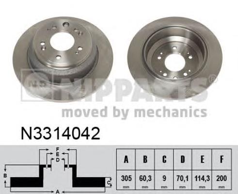 42510TL0G51 Honda Disco do freio traseiro