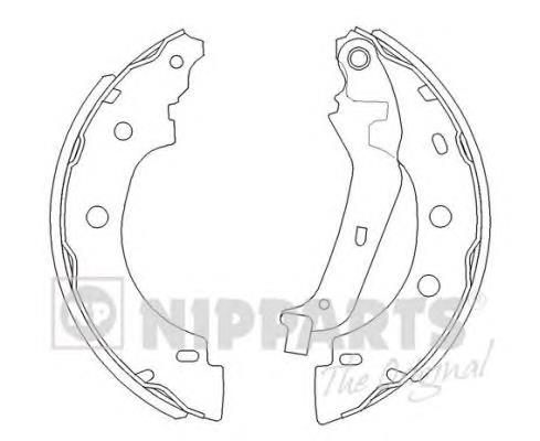 Sapatas do freio traseiras de tambor 8671020704 Renault (RVI)