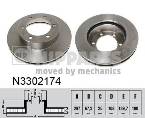 Compre DI2008C Japan Parts Disco do freio dianteiro