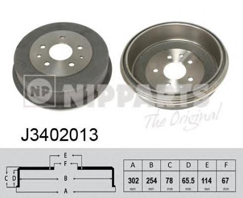 TA210 Japan Parts Tambor do freio traseiro