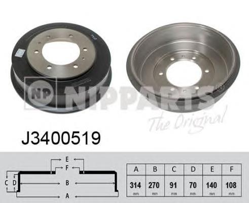  Tambor do freio traseiro Hyundai Terracan SUV (HP) (2001 - 2006) 
