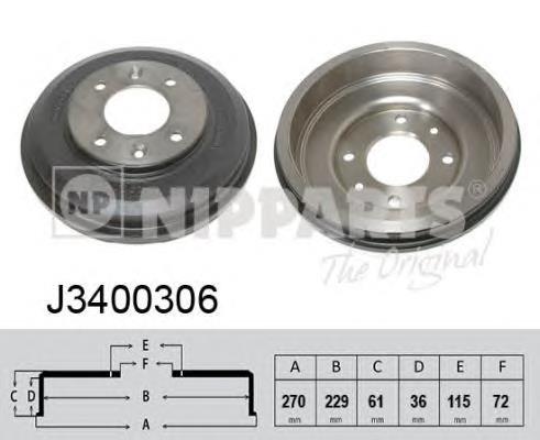 0K2FA26251 Hyundai/Kia Tambor do freio traseiro