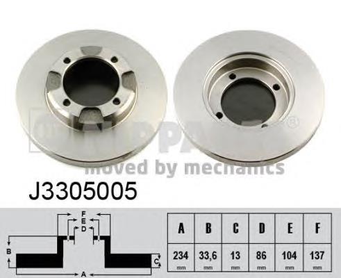 Disco do freio dianteiro MB618737 Mitsubishi