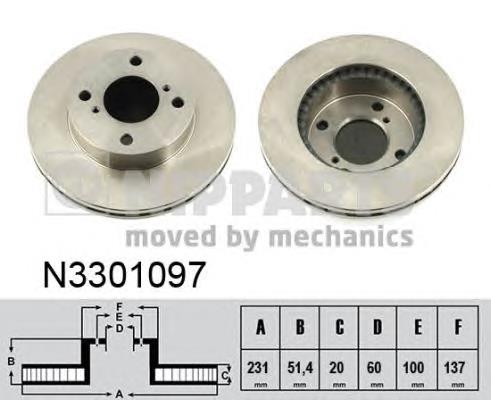 Disco do freio dianteiro 55311M68K10 Nissan/Infiniti