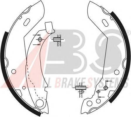 Sapatas do freio traseiras de tambor 7701349648 Renault (RVI)