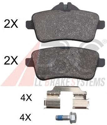 Sapatas do freio traseiras de disco Mercedes A0064204020