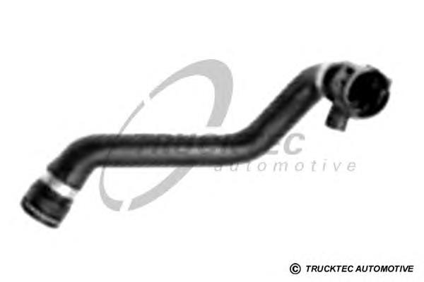 0819124 Trucktec Mangueira (cano derivado) inferior do radiador de esfriamento