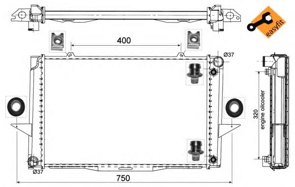Radiador de esfriamento de motor 8603770 Volvo