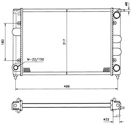 Radiador de esfriamento de motor 529505 NRF