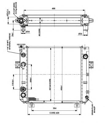52300 NRF Radiador de esfriamento de motor