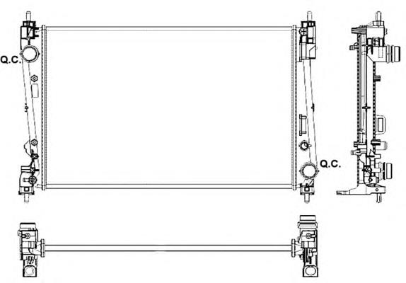 51936039 Fiat/Alfa/Lancia Radiador de esfriamento de motor