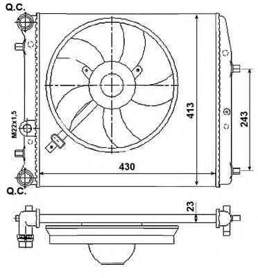 Radiador de esfriamento de motor 53021 NRF