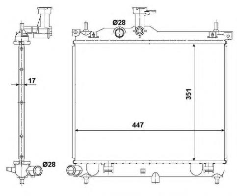 253100X000 Hyundai/Kia Radiador de esfriamento de motor