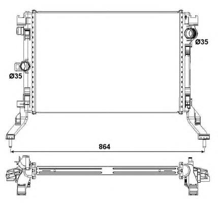 Radiador de esfriamento de motor Renault (RVI) 214100052R preço, a partir de 78,33 USD