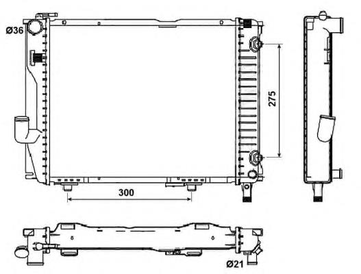 Radiador de esfriamento de motor A1245001503 Mercedes