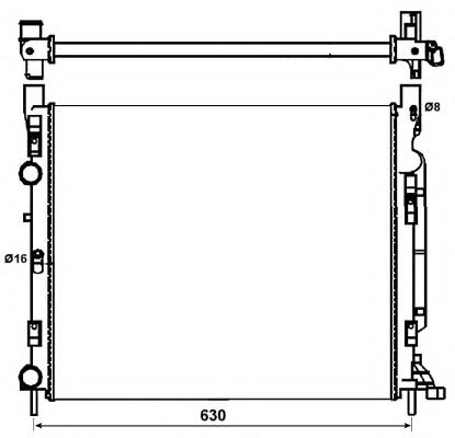Radiador de esfriamento de motor 53002 NRF