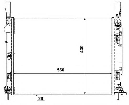 53001 NRF Radiador de esfriamento de motor