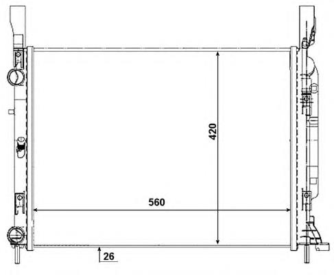53003 NRF Radiador de esfriamento de motor