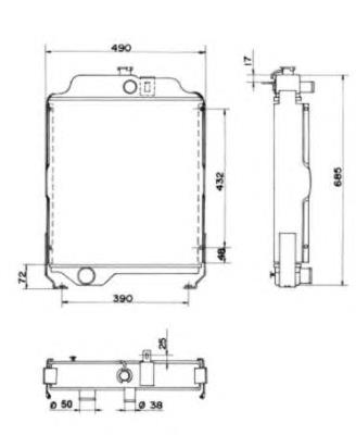 52200 NRF Radiador de esfriamento de motor