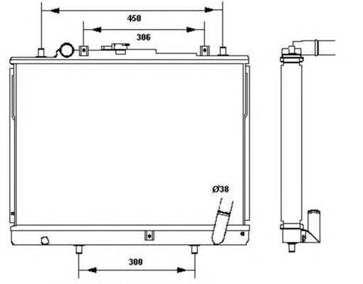 Radiador de esfriamento de motor MR281023 Mitsubishi