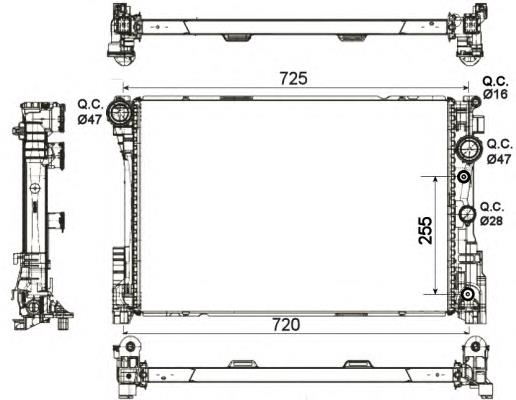 53141 NRF Radiador de esfriamento de motor