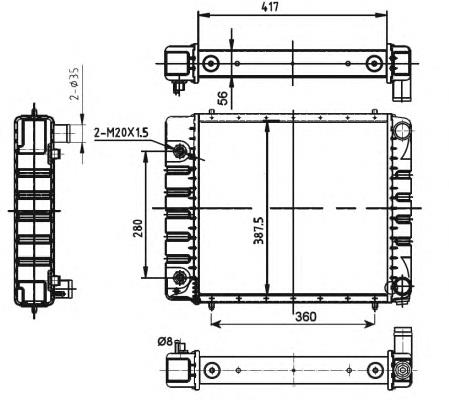 Compre BTP2275 Land Rover Radiador de esfriamento de motor