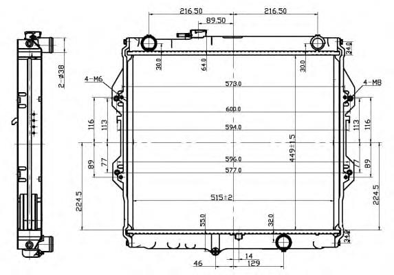 53151 NRF Radiador de esfriamento de motor