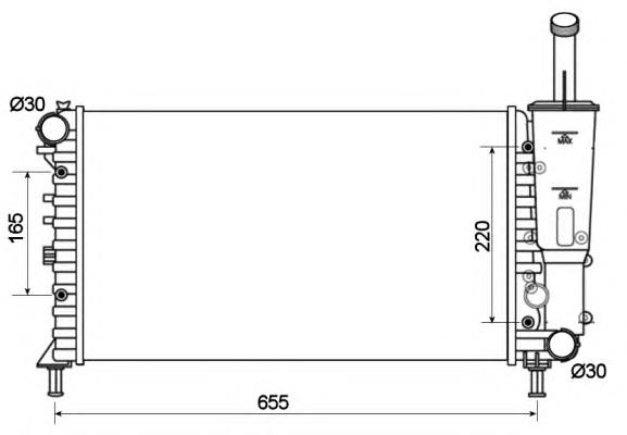53124 NRF Radiador de esfriamento de motor