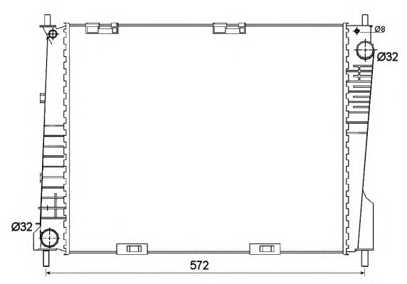 Radiador de esfriamento de motor 53125 NRF
