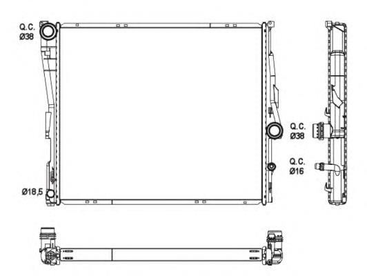 17113415693 BMW Radiador de esfriamento de motor