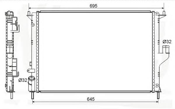 Radiador de esfriamento de motor 53118 NRF