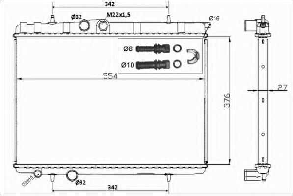 Radiador de esfriamento de motor NRF 53120