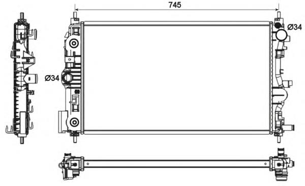 Radiador de esfriamento de motor General Motors 13267666 preço, a partir de 111,24 USD