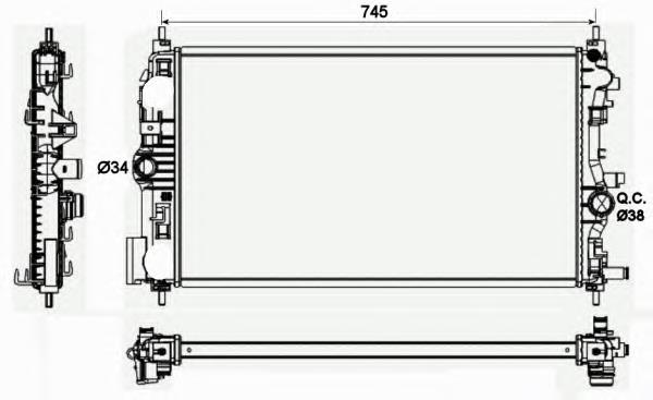 Radiador de esfriamento de motor Opel 39074664 preço, a partir de 115,77 USD