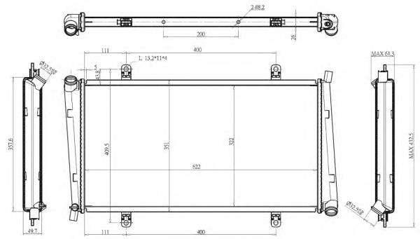 53157 NRF Radiador de esfriamento de motor